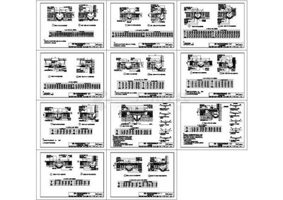 地面变形缝装置CAD大样详图,共11张,